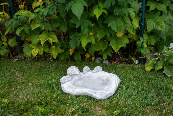 Vogel Tränke Skulptur Design Figur Dekor Statue Garten Figuren Statuen