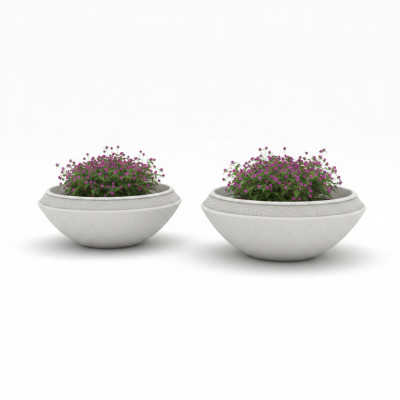 Blumenkübel Pflanz Kübel Dekoration Vasen Natur Figur Garten Blumentöpfe