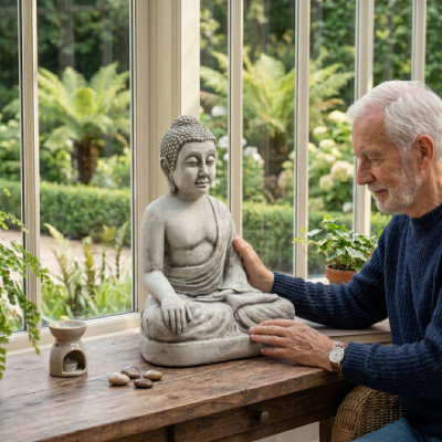 Buddha Malaysia Statue Figur Garten Figuren Statuen Skulptur Skulpturen