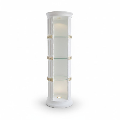Design Vitrine Regal Glas Säule Bar Vitrinen Regale Schrank Wohnzimmer 1882 Neu