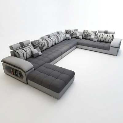 Wohnlandschaft Textil Sofa Couch Polster Couchen Sofas U Form designer Garnitur