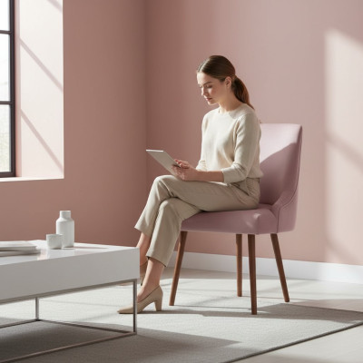 Esszimmer Luxus Lehn Polster Stuhl Sitz Möbel Stühle Wohnzimmer Textil Stoff Neu