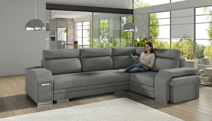 Wohnlandschaft Ecksofa Bettkasten Schlafsofa Sofa Polstersofa Eck Sofas Couch