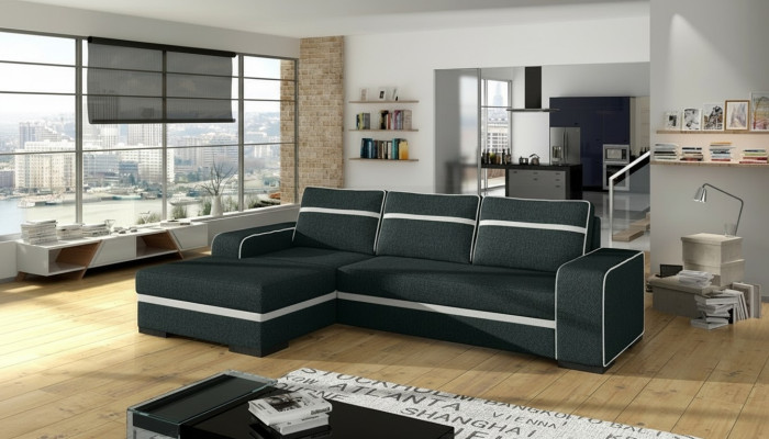 Schlafsofa Eck Sofa Couch Polster Eck Garnitur Schlaffunktion Bettfunktion