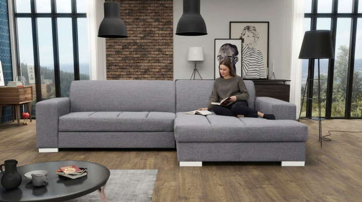 Ecksofa Sofa Couch Schlaf Polster Eck Garnitur Wohnlandschaft Bett Couchen