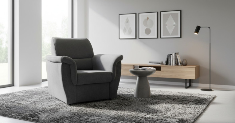 Moderner Sessel Fernseh Sofa 1 Sitzer Couch Designer Textil Sofas Polster