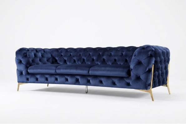 Luxus Textil Stoff Sofa Couch Polster Sitz 3+2 Garnitur Chesterfield Garnituren