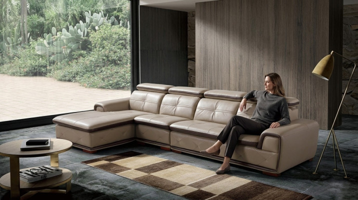 Leder Couch Eck Sofa Sitz Polster Garnitur Wohn Zimmer Landschaft Sofas