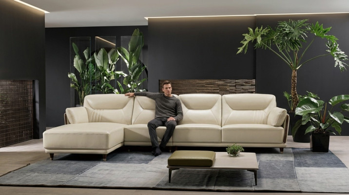 Italienische Design Eck Sofa Sitz Polster Eck Garnitur Couchen Ecke Leder