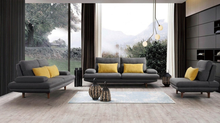 Dreisitzer Designer Sofa Couch 3 Sitz Polster Leder Couchen Big Sofas Textil Neu