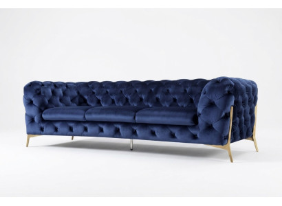 Sofa Chesterfield Couch Polster XXL Big Garnitur Textil 3+1+1 designer Couchen