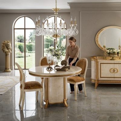 Esstisch Tisch Rundtisch Designer Barock Rokoko klassisch Jugendstil antik
