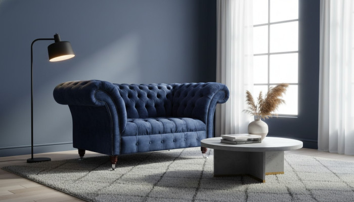 Sessel 1 Sitzer Sofa Polster Sofas Design Luxus Stoffsofas Chesterfield Textil