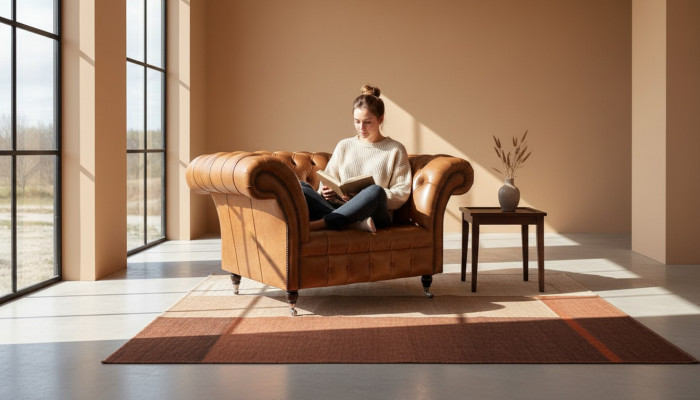 Sessel 1 Sitzer Chesterfield Kunstleder Polster Sofas Design Luxus Couch Sofa