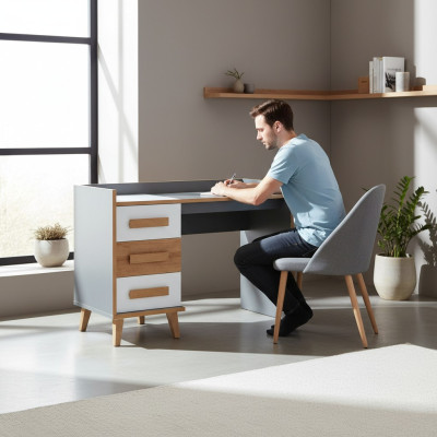 Schreibtisch Computertisch Büro Tische Office Wohnzimmer Kollektion Tisch Neu