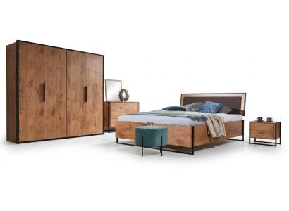 Komplettes Schlafzimmer Set Betten Kleiderschrank Bett Kommode Nachttisch