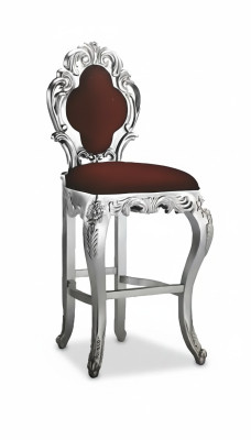 Hocker Barhocker Königlicher Polster Chesterfield Samt 1 Sitzer Antik Stil Stuhl