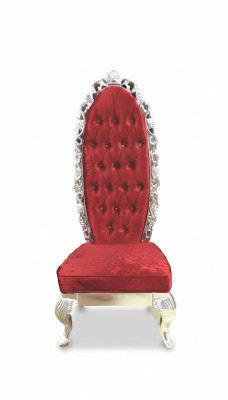 Roter Thron Sessel Königlicher Polster Sitz Antik Stil Stuhl Chesterfield Design