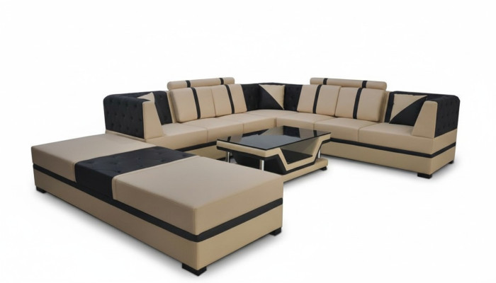Leder Eck Sofa Couch Polster Sitz Wohn Landschaft Modern Design Möbel