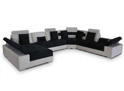 Ledersofa Couch Wohnlandschaft Eck Garnitur Design Modern Sofa U-Form K5014 Neu