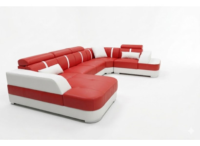 Design Eck Couch Sitz Leder Polster Ecke Garnitur Wohnlandschaft Sofas Neu Sofa