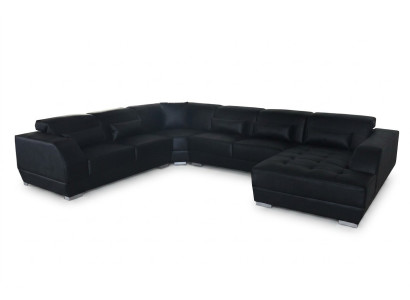 Eck Couch Sitz Leder Polster Design Ecke Garnitur Wohnlandschaft Sofas Neu Sofa