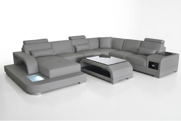 Eck Sofa Polster Couch Sitz Ecke Leder Garnitur Moderne U Form