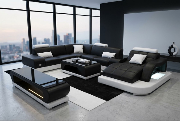 Sofa Couch Polster Sitz Ecke Moderne Couchen U Form Wohnlandschaft Garnitur Neu
