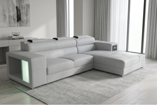 Design Sitz Leder Polster Ecke Leder Eck Landschaft Zimmer Neu Wohn