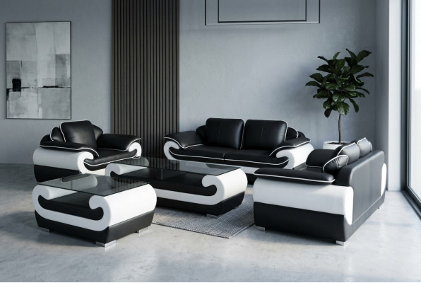 Sofa Couch Sitz Polster Komplett Set Garnitur 3+2+1 Sofas Designer Couchen