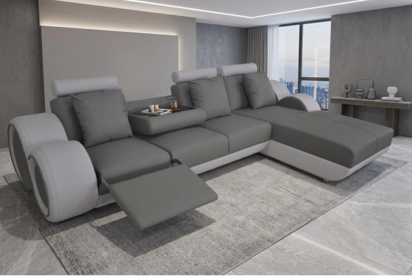 Design Sofa Couch Eck Leder Eck Garnitur Ecke Landschaft Polster L Form
