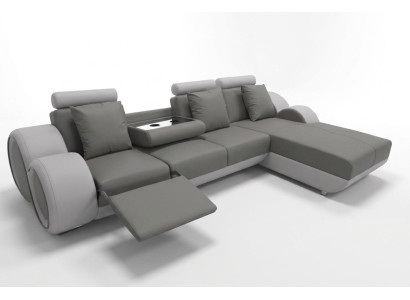 Design Sofa Couch Eck Leder Eck Garnitur Ecke Landschaft Polster L Form