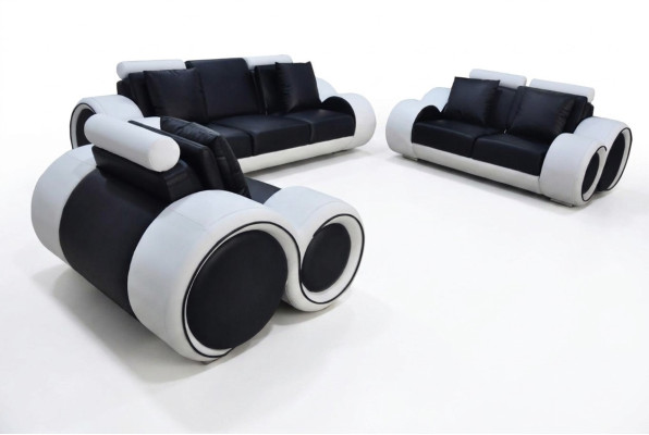 Sofa Couch Garnitur Sitz Polster Komplett Set 3+2+1 Sofas Couchen Designer