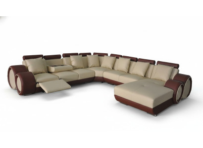 Couch Eck Sofa Leder Eck Garnitur Ecke Landschaft Polster Deko Design Wohn