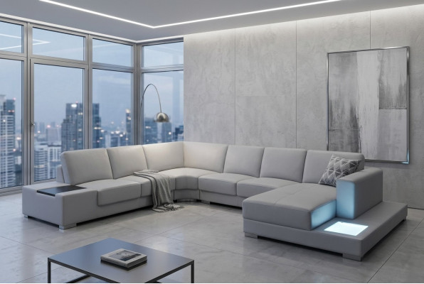 Eck Sofa Couch Polster Ecke Wohn Zimmer Landschaft Designer Couchen Textil