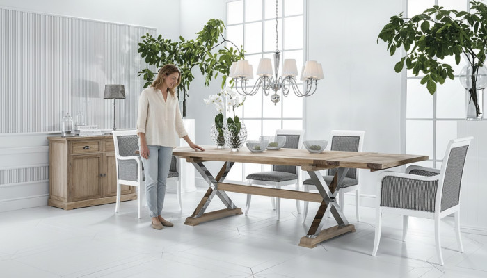 Design esstisch klassischer holz tische ausziehbarer wohnzimmer luxus