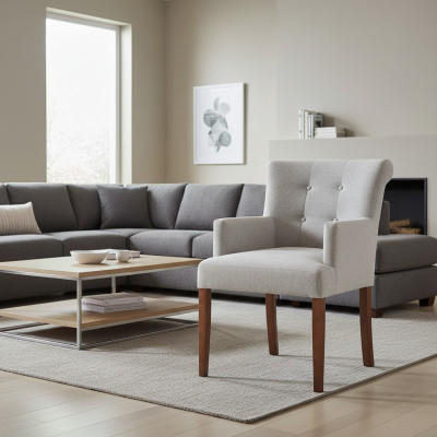 Lehn Stuhl Restaurant Industrie Designer Stühle Sitz Polster Chesterfield