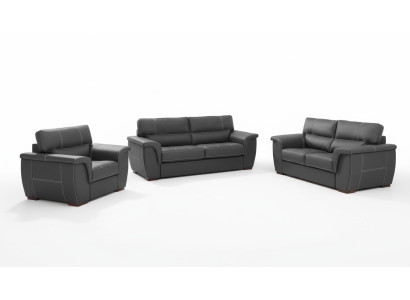 Leder Design Couch Polster Sitz Garnitur Sofa Garnituren 3+2+2 Leder Sofas Neu