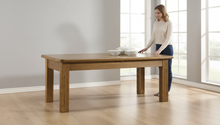 Tisch Klassischer Esstisch Holz Rustikaler Holztisch Tische Esszimmer 250/450cm