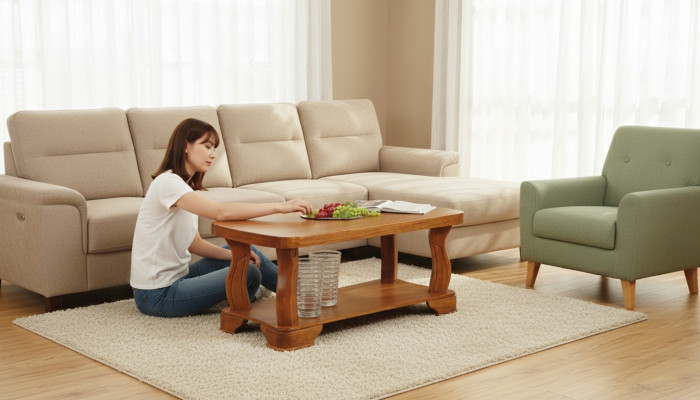 Handarbeit Echt Holz Sofa Beistell Tische Klassisch Wohnzimmer Tisch