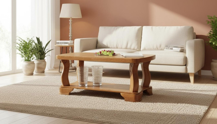 Handarbeit Echt Holz Sofa Beistell Tische Klassisch Wohnzimmer Tisch