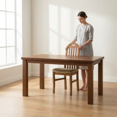 Ess Zimmer Gruppe Set Stuhl Garnitur Sitz Polster Wohnzimmer Holz 4x Stühle