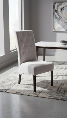 Set 8x Chesterfield Designer Massivholz Stuhl Esszimmerstuhl Designer Polster