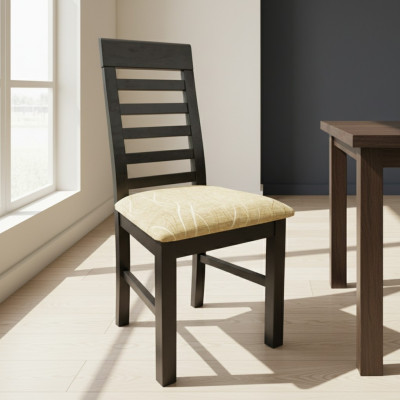 Set 4x Sessel Stuhl Designer Holz Polster Textil Stühle Gastro Esszimmer