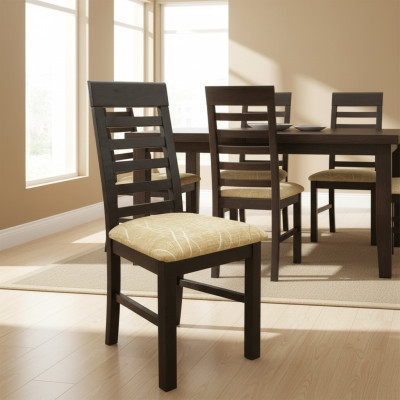 Design Sessel Polster Set 6x Stühle Stuhl Holz Textil Gastro Esszimmer Stoff