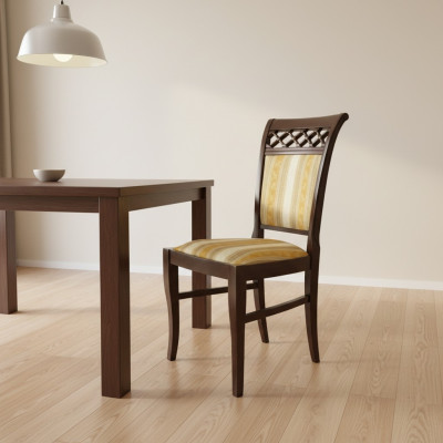 Klassische Sessel Stuhl Design Holz Polster Moderne Stühle Gastro Esszimmer