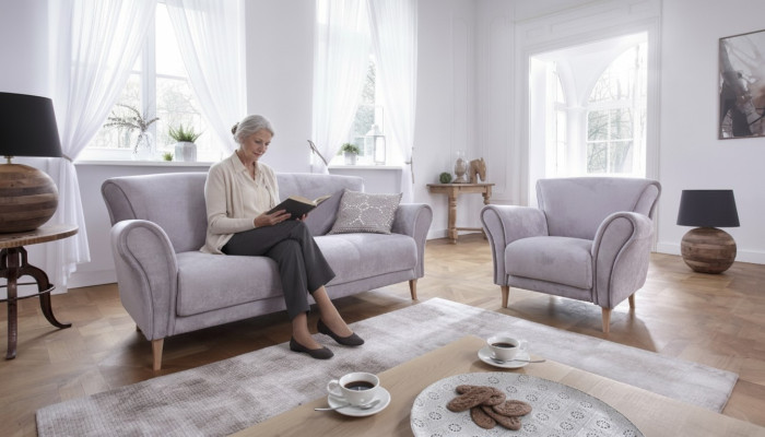 Sofa 3 Sitzer Sofas Couch Polster Garnitur Moderne Couchen Stoff Sitz