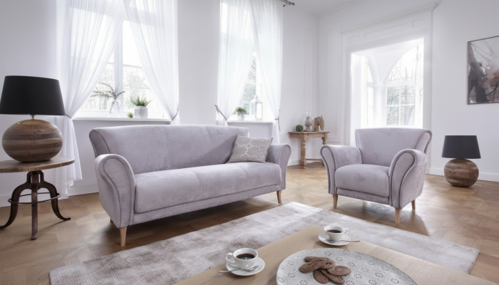 Sofa 3 Sitzer Sofas Couch Polster Garnitur Moderne Couchen Stoff Sitz