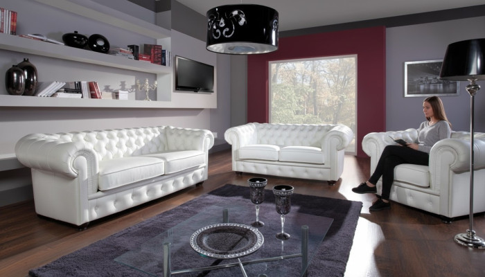 Sofagarnitur Chesterfield 3+2 Sitzer Sofa Sitz Polster Klassiche Couchen