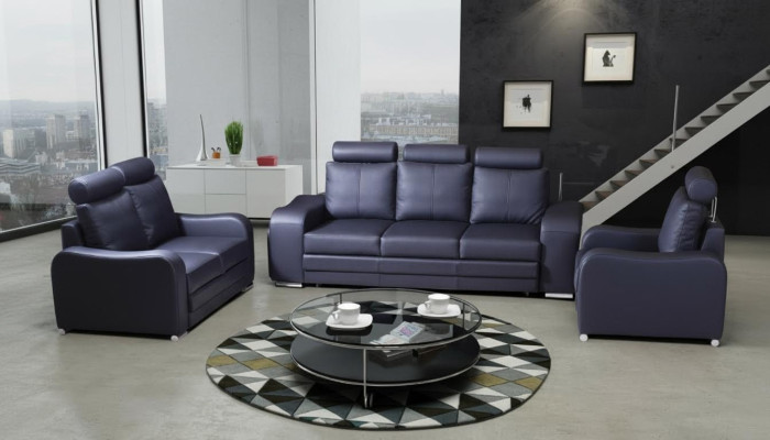Sofagarnitur 3+1 Sitzer Set Design Sofas Polster Couchen Leder Relax